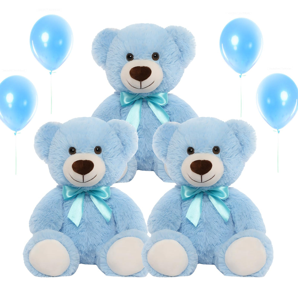 VYUSIT blue teddy bear 13.5-inch plush, ideal bedtime companion for kids