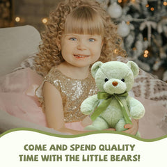 VYUSIT green teddy bear 13.5in gift idea for celebrations.
