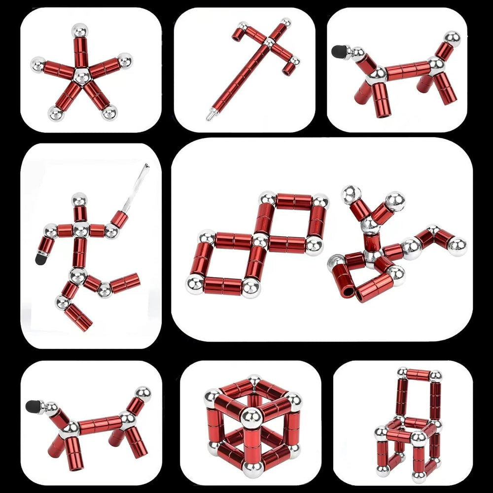 VYWmna fidget-pen-red-deformation image illustrates shape-shifting for stress relief.
