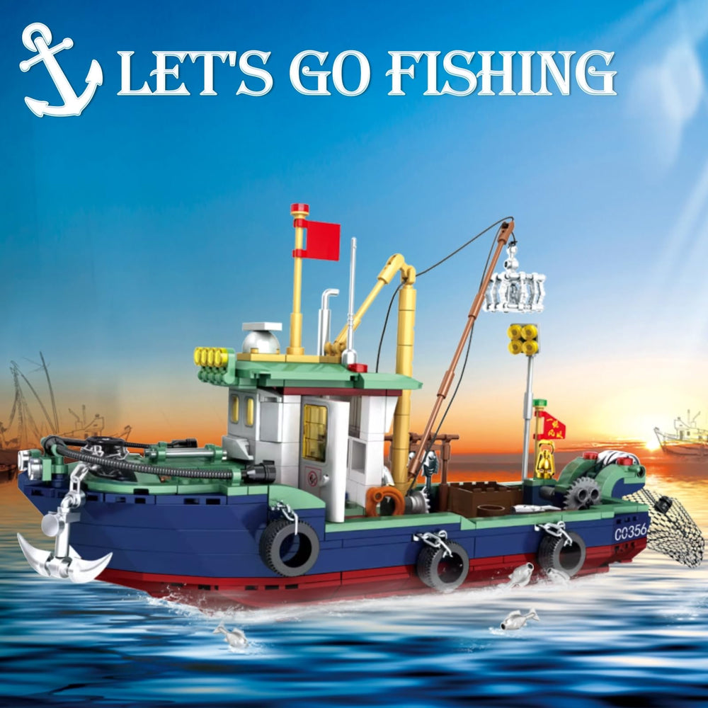 Vziimo city marine theme model shows cabin and deck details for realistic assembly