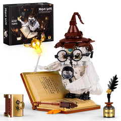 Vziimo Ideas Magic World Owl Building Set with light feature enhances display ambiance.