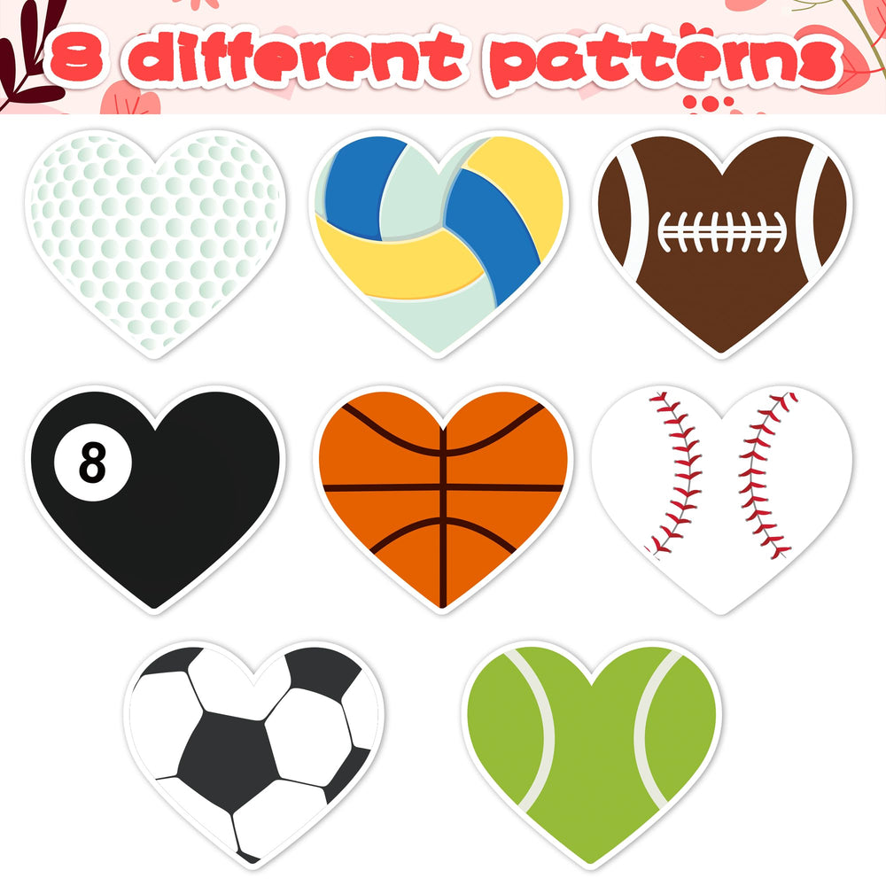 W1cwey basketball themed heart stickers ideal for kids crafts and school projects