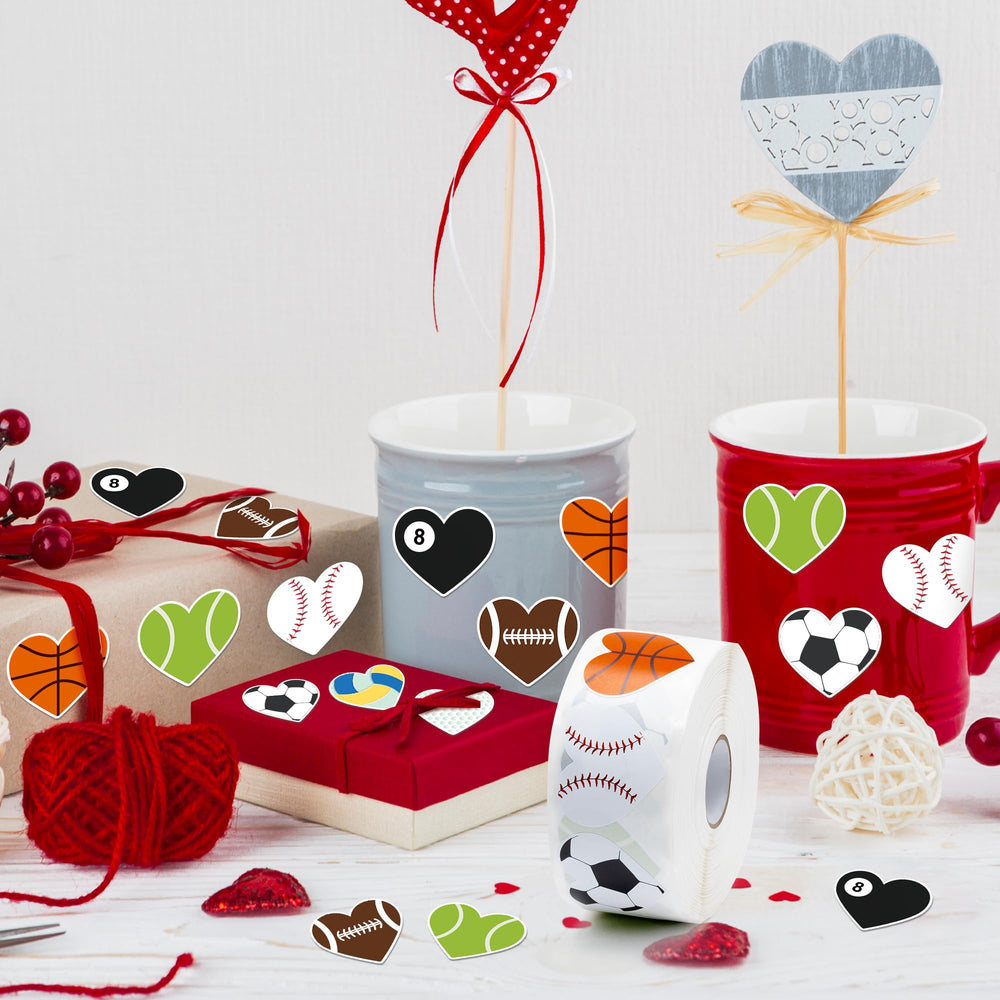 W1cwey gift label stickers with heart designs for organizers and party favors