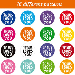 W1cwey Jesus Love You stickers roll notebook-ready for gifts and journaling