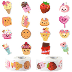 W1cwey Valentine's Day cartoon dessert stickers for journaling and gifting.