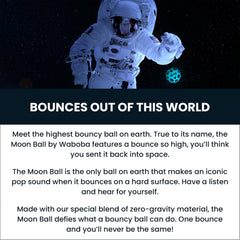 Waboba Moon Ball in flight supports trick shots and training moments.