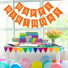 Waenerec birthday banner easy stringing and adjustable spacing.