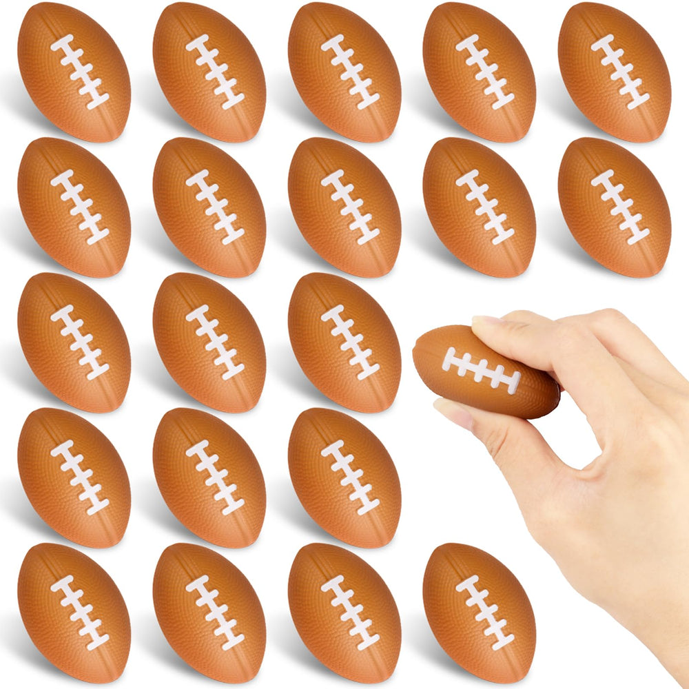 Waenerec mini football stress ball close-up showing soft foam texture for tactile focus