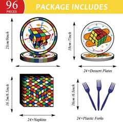 WAHA-GG 3D cube plates 7-inch for snack servings and sturdy holds.