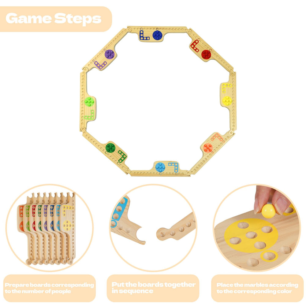 Wahartoly Jokers and Marbles travel case, convenient storage for on-the-go family fun.