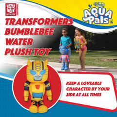 16-inch Bumblebee plush stays buoyant for safe water adventures.
