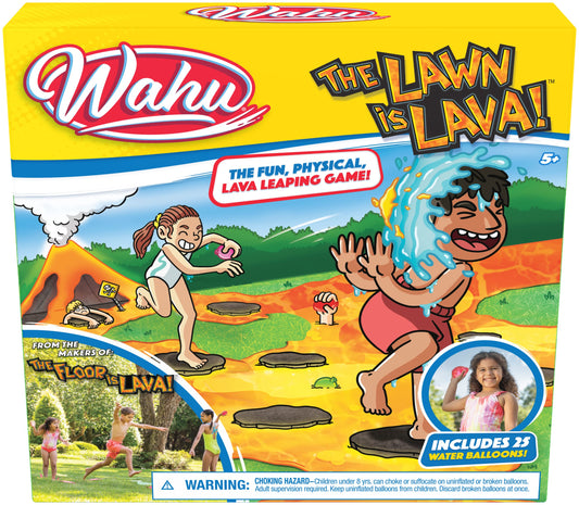WAHU Lawn is Lava spinner in action for family outdoor play
