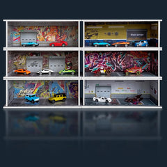 Waivvy Depot with built-in LED lighting highlighting your collection.