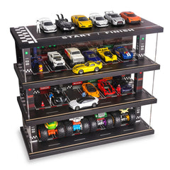 Waivvy display case for Hot Wheels with LED lights highlighting your 1:64 diecasts