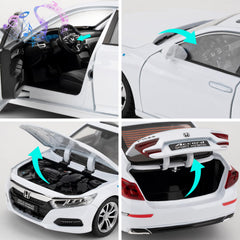 WAKAKAC 1:24 Accord toy car rear view highlights realistic finish.