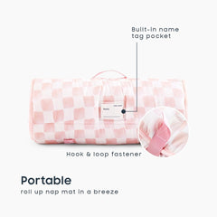Wake In Cloud nap mat blanket included, soft microfiber for cozy rest