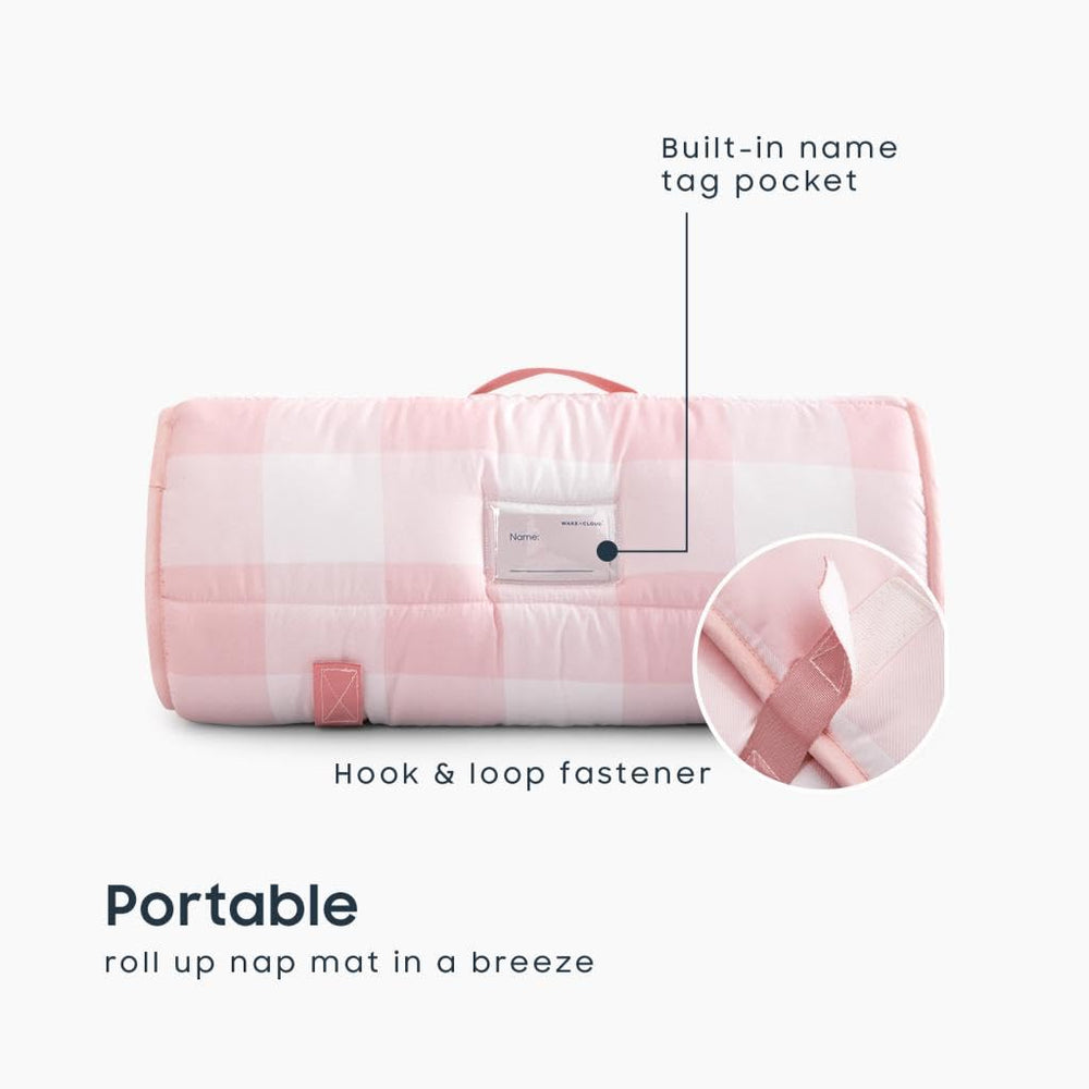 Wake In Cloud nap mat with removable 20x10 pillow for flexible rest