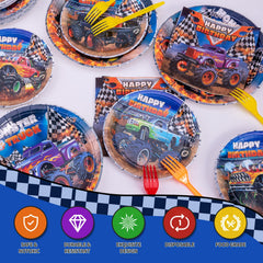 Wakeys Monster Truck napkins for quick, mess-free cleanup