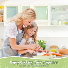 WALAWALA 4PCS Kids Knife Set safe kitchen play use under supervision while kids explore slicing