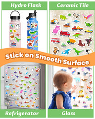Walenced dinosaurs sticker pack encourages creative exploration with textured dinosaur images.