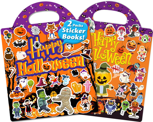 Walenced reusable sticker book Halloween theme cover for toddlers