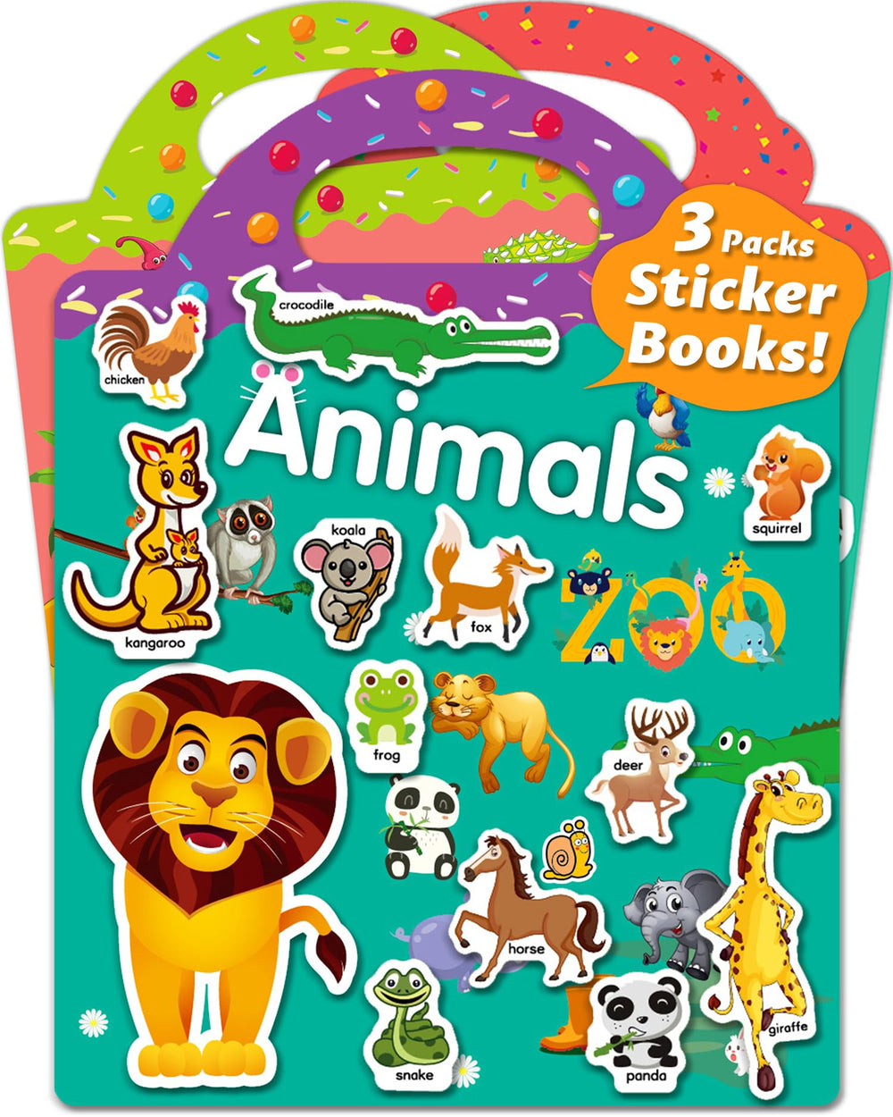 Walenced reusable sticker book for toddlers on the front cover, inviting creative play.
