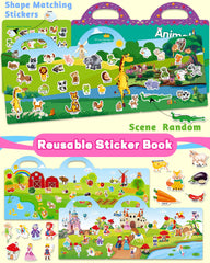Walenced sticker book toddlers animal zoo scene supports fine motor skills and storytelling