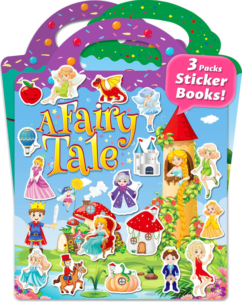 Walenced sticker book toddlers farm scene for imaginative play and word learning
