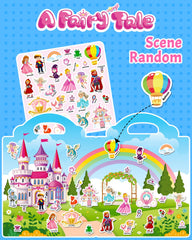 Walenced sticker book with a sturdy handle, a portable travel companion for kids.