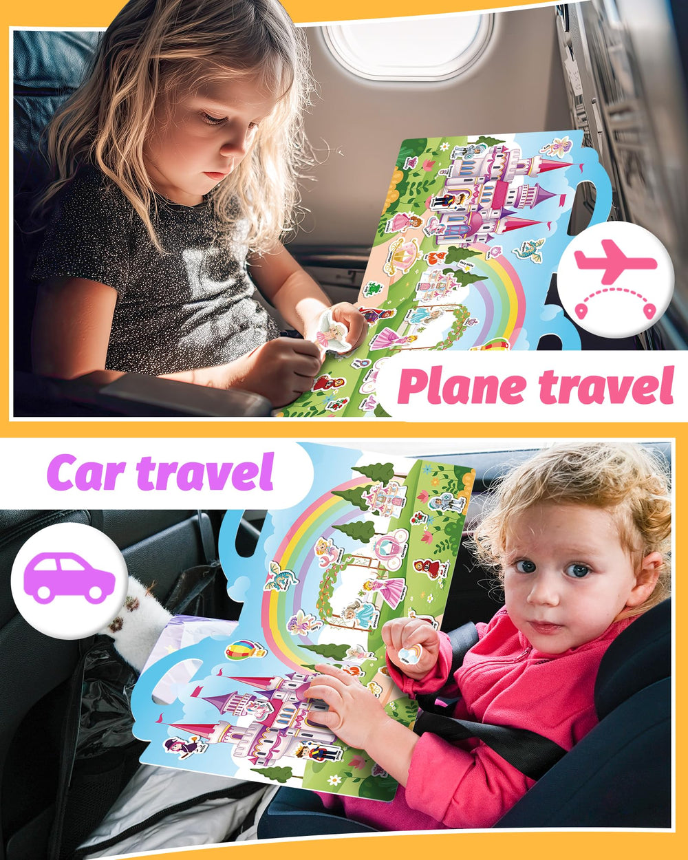Walenced sticker book for toddlers, open pages ready for exploration by little hands.
