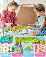 Walenced sticker book waterproof PVC keeps stickers reusable and easy to wipe