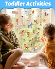Walenced sticker book waterproof material enables wipe clean sticker activities.