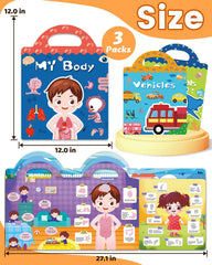 Walenced sticker book used on window or bottle surface enables easy, mess-free play