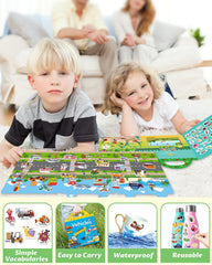 Walenced toddler sticker book stickers on window for versatile surface play