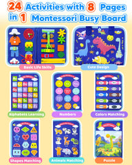 Walenty Busy Board enhances fine motor skills through tactile pages.