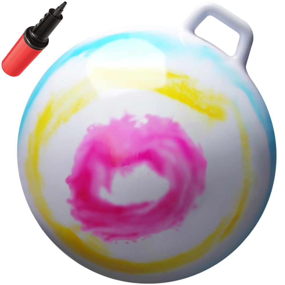Waliki Hopper Ball adult 29-inch tie-dye side view for backyard fun.