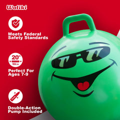 Waliki Hopper Ball inflating with pump shows easy inflation and prep time.