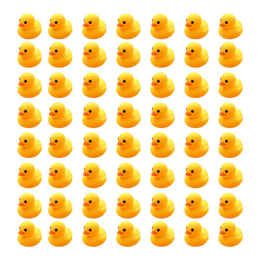 WAMSOLE mini rubber duck bath toy in yellow with a squeak.