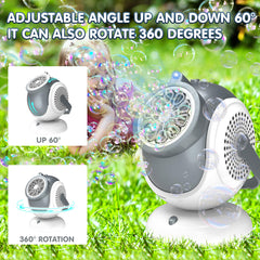 WANNA MAGIC Big Bubble Machine ergonomic handle for easy family use.