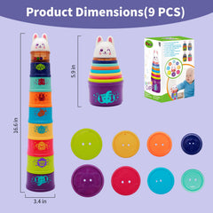 Wanonoo travel-friendly nesting cups make compact gifts for toddlers.