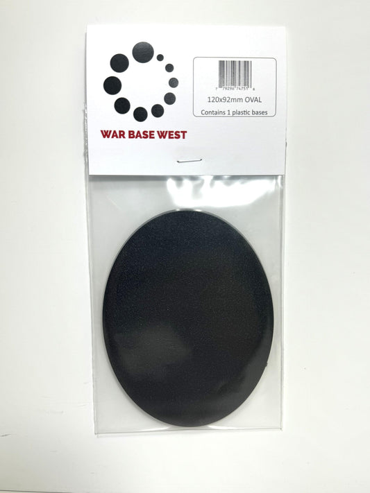 War Base West 120mm x 92mm oval base front view stabilizes Riptide for posing.