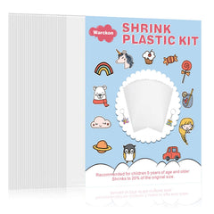 Warckon shrink plastic sheets package for creative crafting and learning