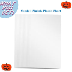 Warckon shrink plastic sheets with frosted and glossy sides for versatile crafts.