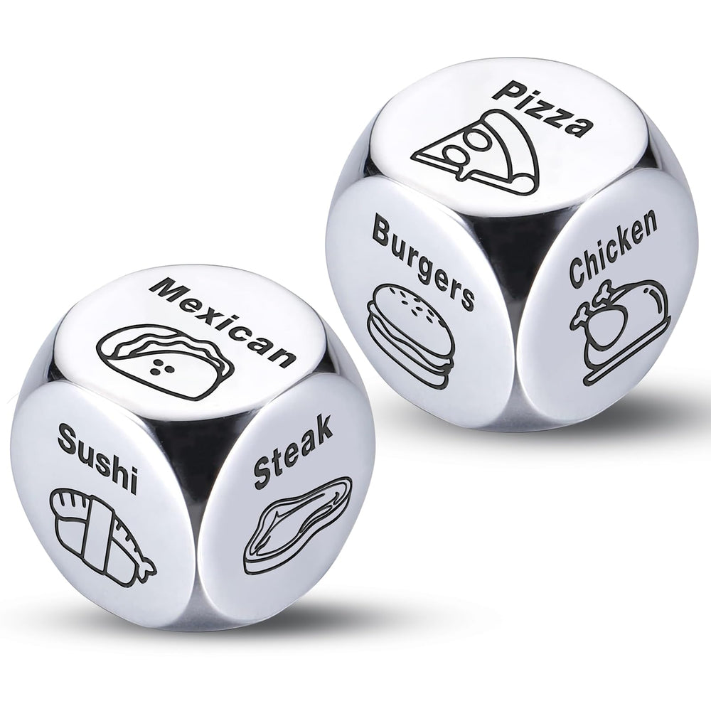Wareon date night food dice in gift box for couples to decide meals playfully.