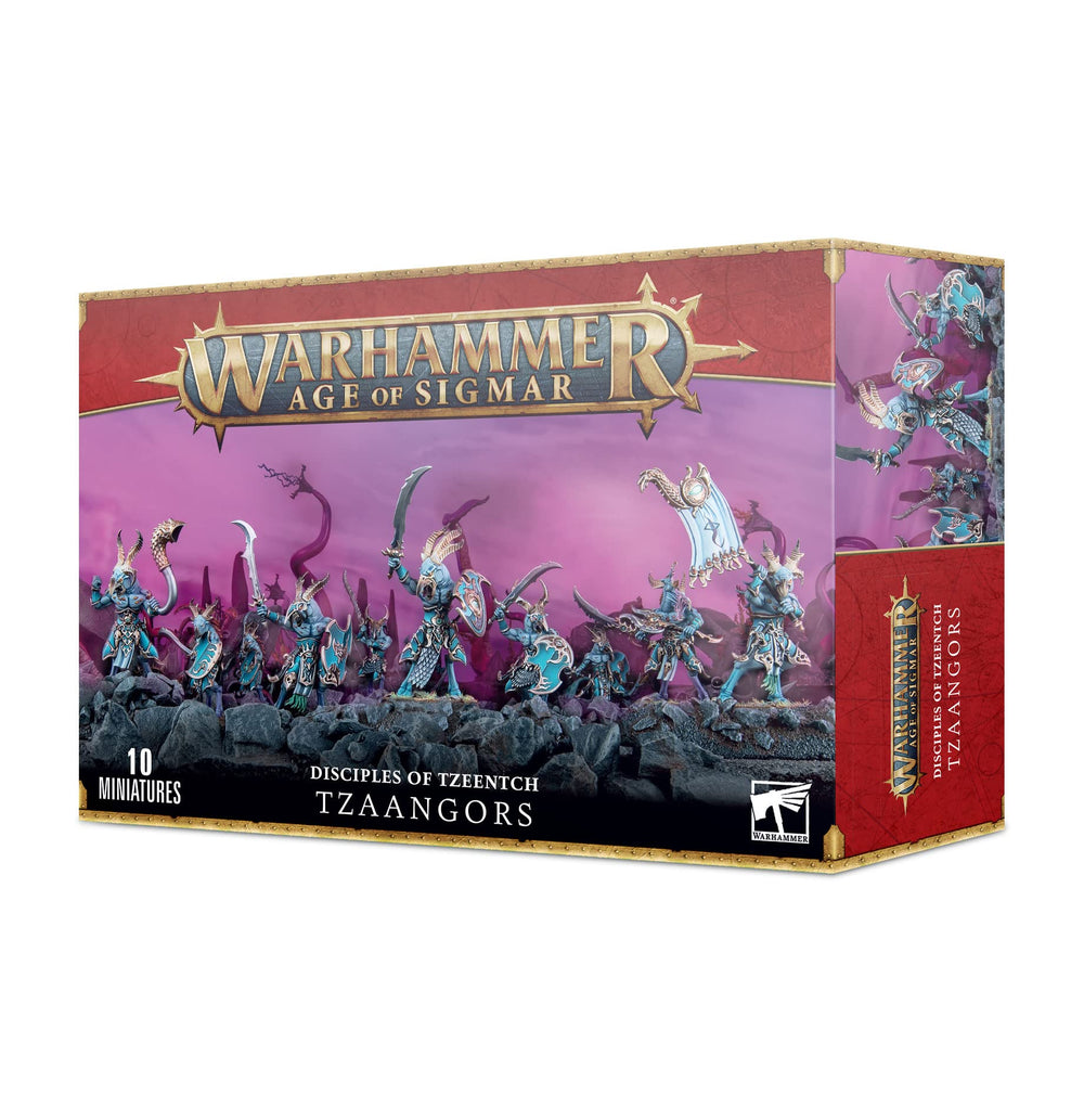 Warhammer Tzeentch Arcanites Tzaangors figure, plastic model for painting and tabletop play