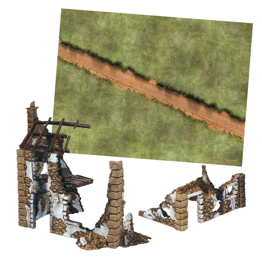 Warlord Games Bolt Action Starter Set token punchboard and double sided mat