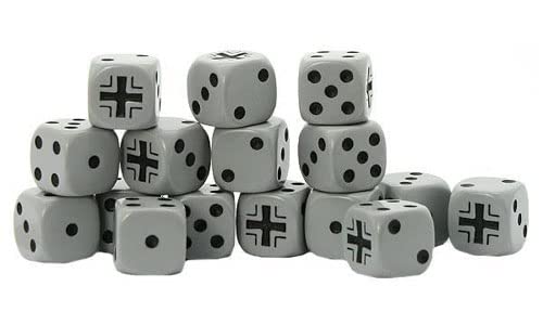Warlord Games German Army Balkenkreuz D6 spot dice for Bolt Action, ideal for quick, visible results.