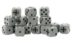 Warlord Games German Army Balkenkreuz D6 spot dice for Bolt Action, ideal for quick, visible results.