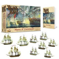Warlord Games Master Commander set box content with detailed miniatures and core rules for quick setup.