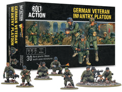 Warlord German Army Veterans Infantry 28mm posed minis for dynamic battlefield action